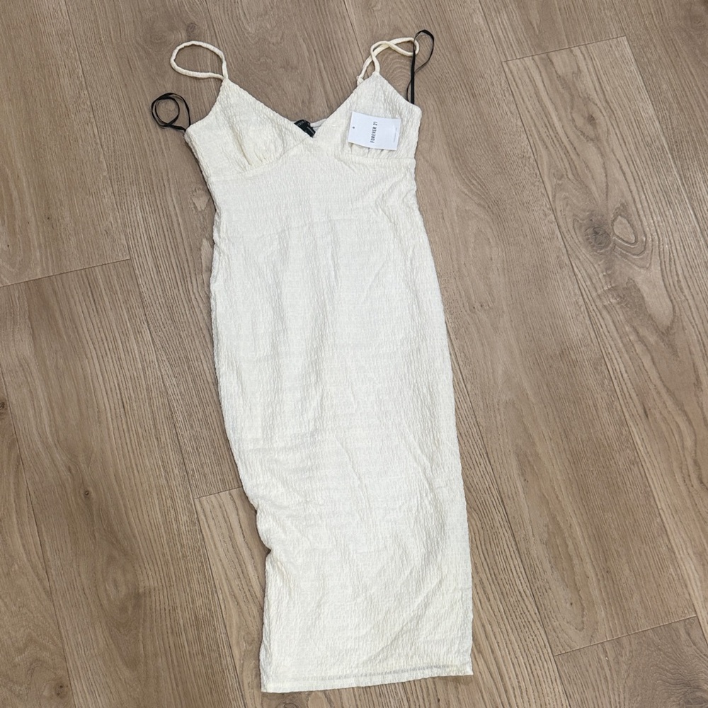 Forever 21 Cream Midi Dress